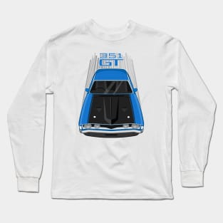 Ford Falcon XA GT 351 - Blue and Black Long Sleeve T-Shirt